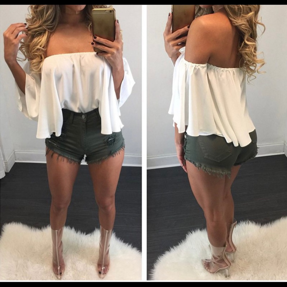 Summer sexy woman strapless chiffon white only
